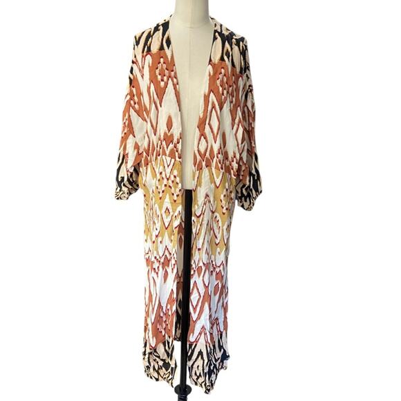 Evereve MILA Multicolor Geometric Open Cardigan Kimino cover up duster Size XS/S - Picture 6 of 12